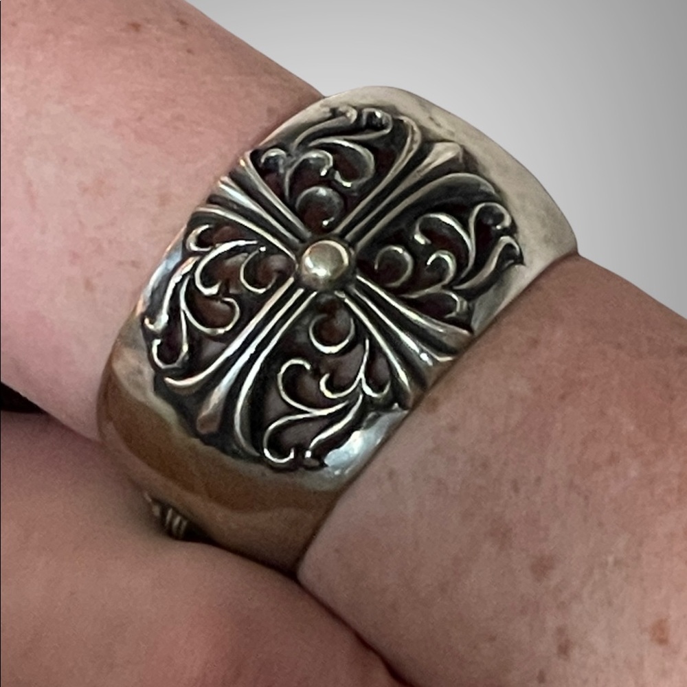 Chrome Hearts Cuff Bangle Heavy 925 Authentic